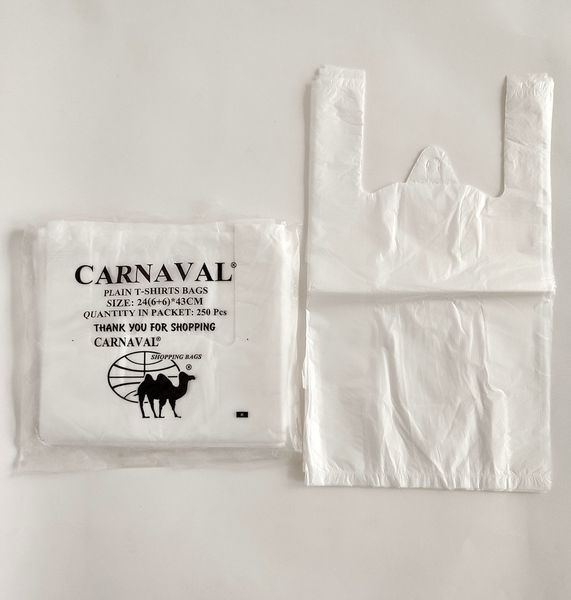 Пакеты - майка Carnaval 24 &times; 43см (250шт/уп.) фото